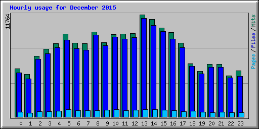 Hourly usage for December 2015